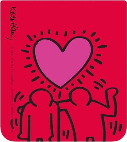 Samsung Slash B Slash KEITH HARRING LOVE Contents CARD für das Flip Suit Case rot