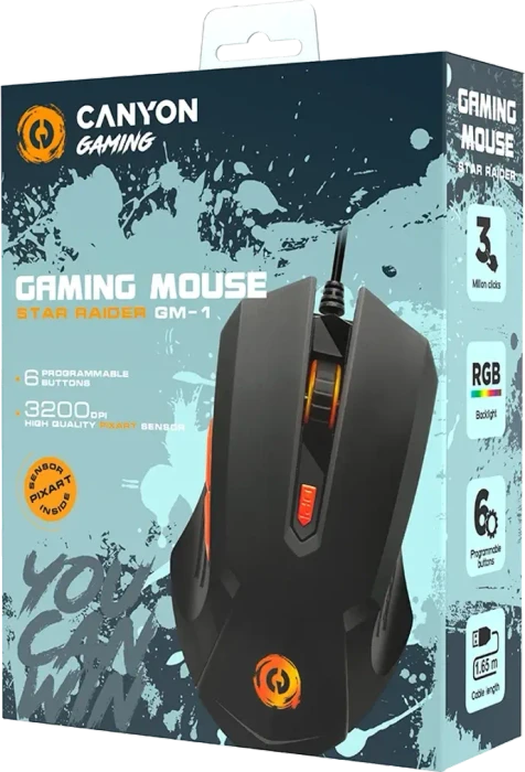 Canyon Star Raider GM-1 Gaming Mouse schwarz, USB