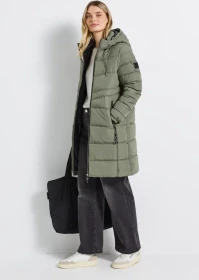 Street One Lange Steppjacke Mantel lichen green (Damen)