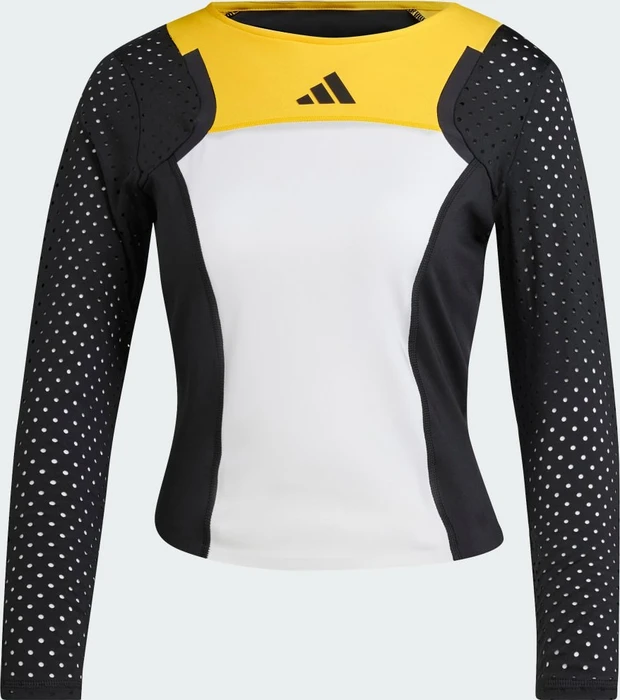 adidas Tennis Heat.RDY Cropped FreeLift Shirt langarm white/spark/black (Damen)