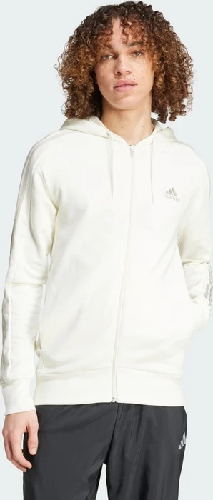 adidas Essentials French Terry 3-Streifen Hoodie off white (Herren)