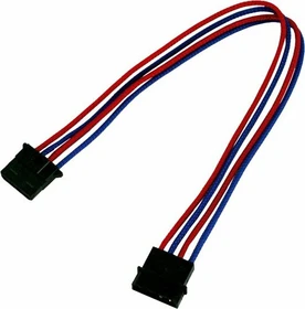 Nanoxia 4-Pin-Molex Verlängerung 30cm, sleeved blau/rot (NX4PV3EBR)