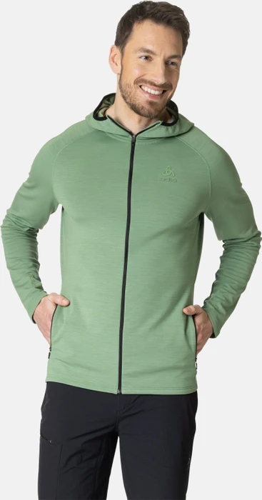 Odlo Ascent Performance Wool Warm Midlayer Funktionsshirt langarm loden frost (Herren)