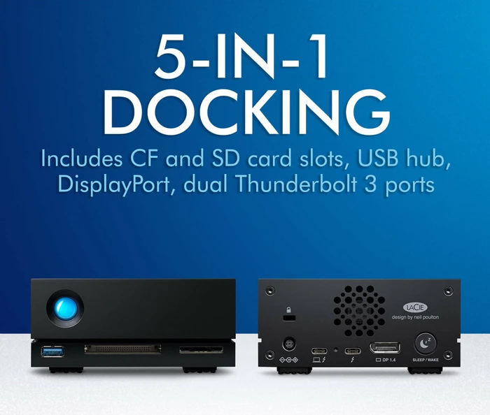 LaCie 1big Dock, 30TB, Thunderbolt 3 / USB-C 3.1