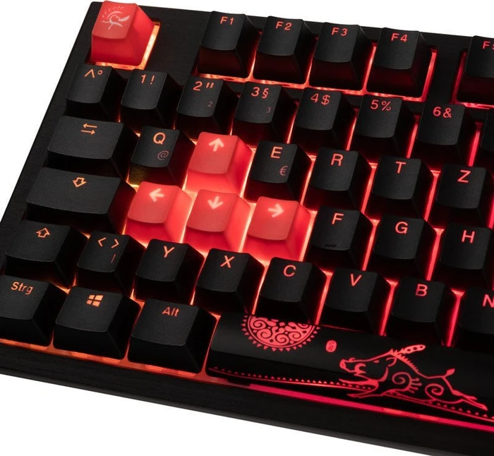 Ducky Shine 7 PBT, LEDs RGB, schwarz, MX RGB RED, USB, DE