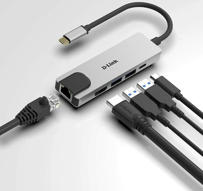D-Link 5-in-1 USB-C Hub with HDMI/Ethernet/Power Delivery
