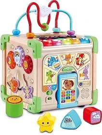 VTech Baby Interaktiver Holz-Spielwürfel