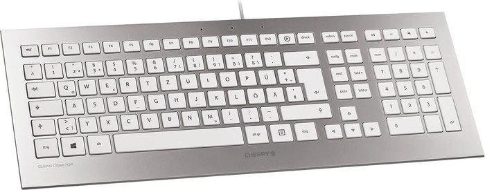 Cherry STRAIT Corded Keyboard silber, USB (verschiedene Layouts)