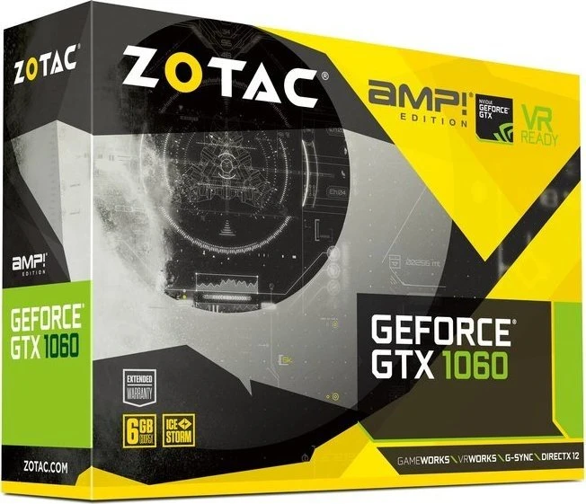 Zotac GeForce GTX 1060 AMP! Edition, 6GB GDDR5X, DVI, HDMI, 3x DP
