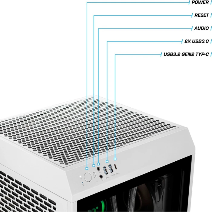 Thermaltake Toughline T200A, weiß, Ryzen 7 7800X3D, 32GB RAM, 1TB SSD, Radeon RX 7900 XT
