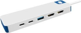 Targus HyperDrive Flex 9, USB-C 3.0 [Stecker], weiß (HD4103BUGL)