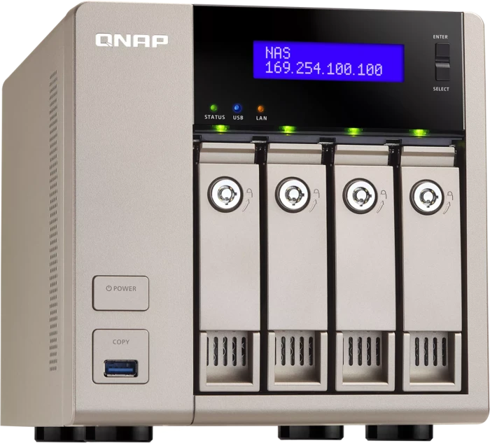 QNAP TVS-463, 4GB RAM, 2x RJ-45 1000Base-T, 5x USB-A 3.0