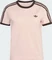 adidas 3-Streifen Slim T-Shirt kurzarm sandy pink/aurora coffee (Damen) Vorschaubild