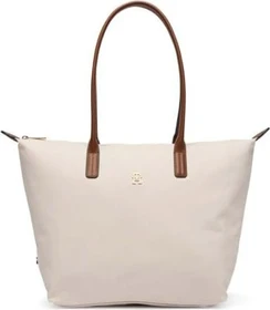 Tommy Hilfiger Kontrast-Griff Monogramm Tote Shopper soft cream