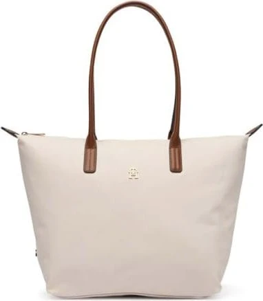 Tommy Hilfiger Kontrast-Griff Monogramm Tote Shopper soft cream