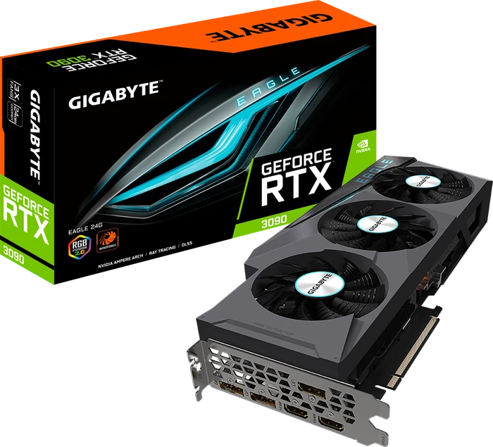GIGABYTE GeForce RTX 3090 Eagle 24G, 24GB GDDR6X, 2x HDMI, 3x DP