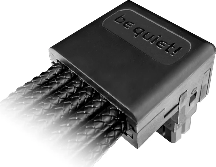 be quiet! 12V-2x6 Kabel, 12V-2x6 / 12VHPWR 90° Cable PCI-E, 1x 16-Pin PCIe 5.1 Stecker auf 16-Pin PCIe 5.1 Stecker, schwarz, 90° gewinkelt, 70cm