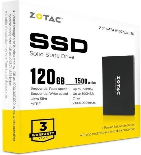 Zotac T500 SSD 120GB, 2.5" / SATA 6Gb/s