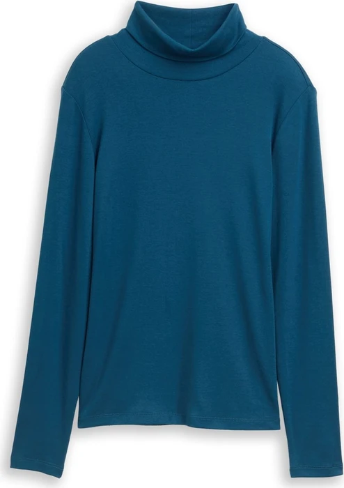 Tom Tailor Rollkragen Shirt langarm dark petrol (Damen)