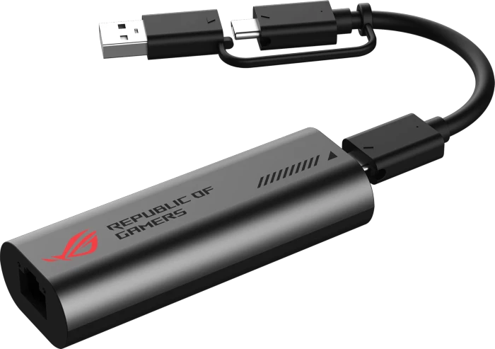 ASUS ROG USB-C10G, 10G LAN-Adapter, RJ-45, USB-C 3.2/USB-A 3.2 [Stecker]