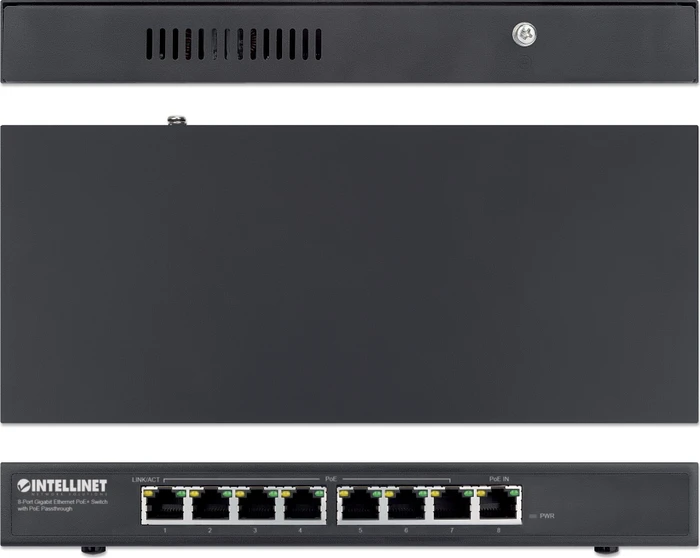 Intellinet Desktop Gigabit Switch, 8x RJ-45, 85W PoE++ PD