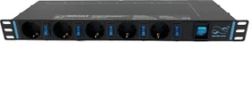 Infitronic 19" PDU Steckdosenleiste, 1HE, 13-fach, 250V, schwarz, 2m