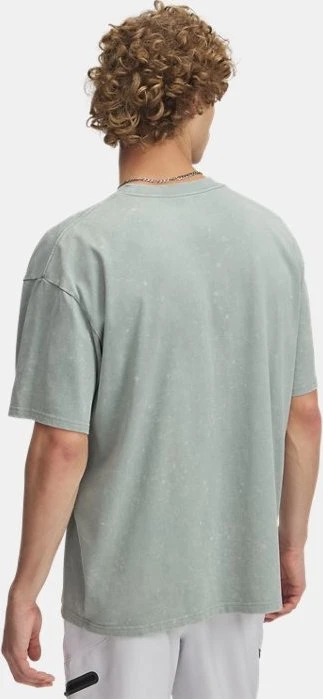 Under Armour Heavyweight Logo Wash T-Shirt kurzarm silica green/white (Herren)