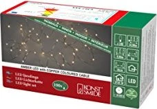 Konstsmide Tropfen-Lichterkette kupfer LED 100x bernstein