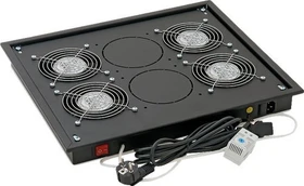 Triton Lüfterblech für Boden/Dach, 4 Ventilatoren, schwarz