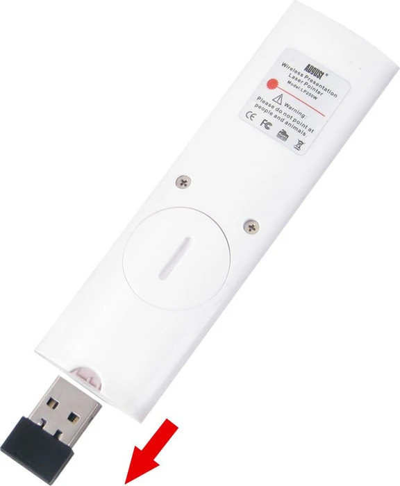 August LP200W Presenter mit Laserpointer weiß, USB-A