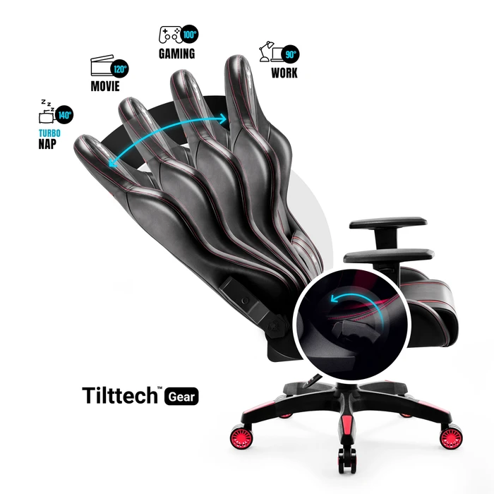 Diablo Chairs X-One 2.0 Kido Kinder-Gamingstuhl, schwarz/rot