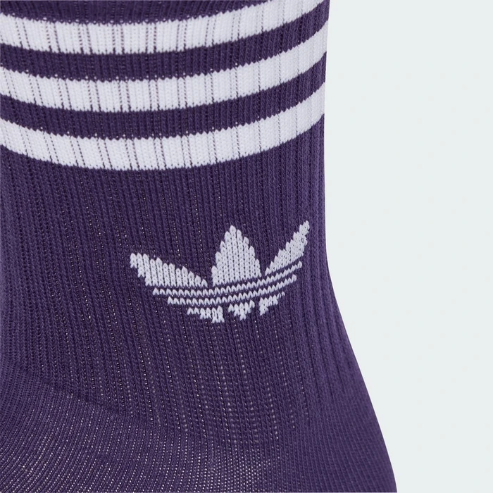 adidas 3-Streifen Crew Socken night indigo/aurora ivy/aurora plum, 3 Paare