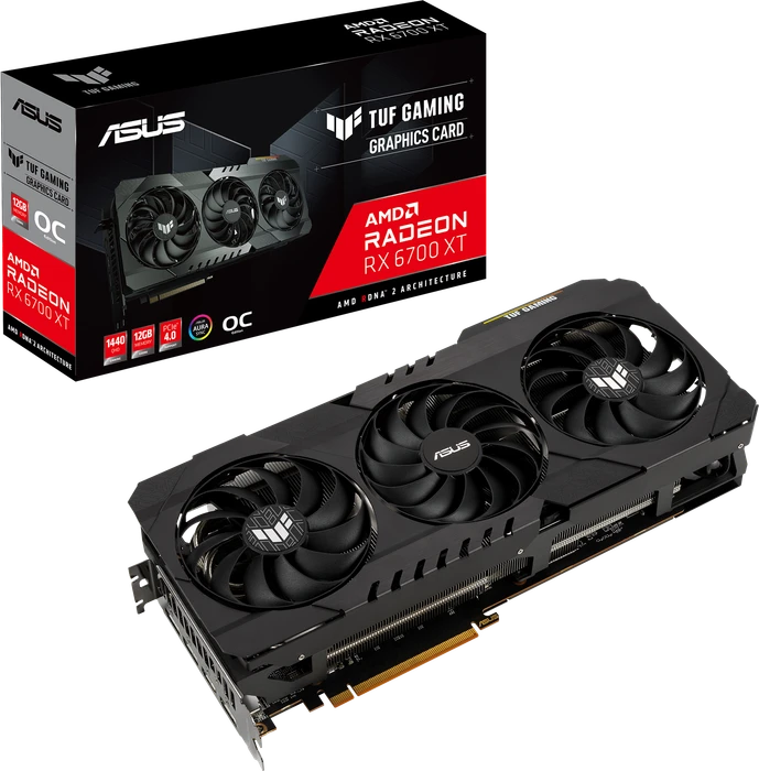 ASUS TUF Gaming Radeon RX 6700 XT OC, TUF-RX6700XT-O12G-GAMING, 12GB GDDR6, HDMI, 3x DP