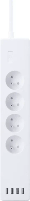 Woox Smart Multi Plug 4-fach, 3680W, 4x USB-A, Smart-Steckdosenleiste
