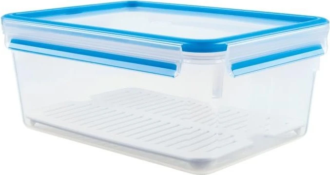 Emsa Clip&Close rechteckig Aufbewahrungsbehälter 3.7l blau