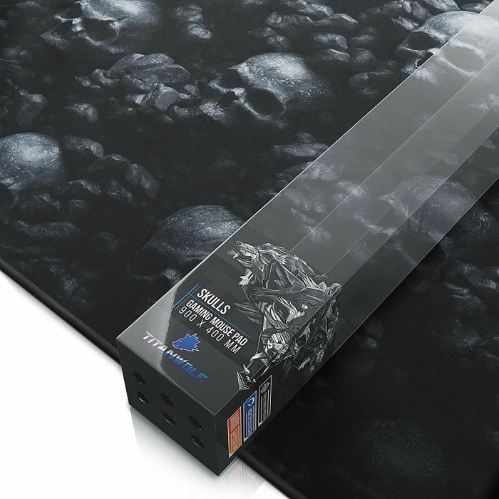 Titanwolf Skulls XXL Speed Gaming-Mauspad, schwarz