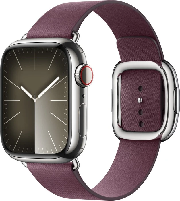 Apple Feingewebe Armband mit moderner Schließe Medium für Apple Watch 41mm Mulberry