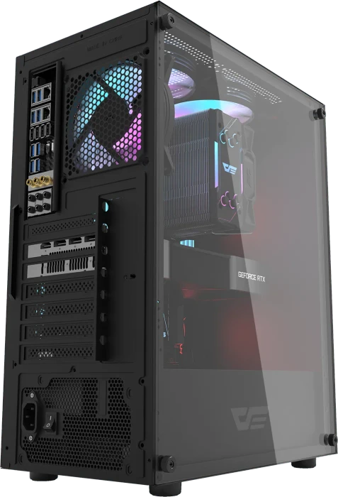 DarkFlash DK100 Black, Glasfenster