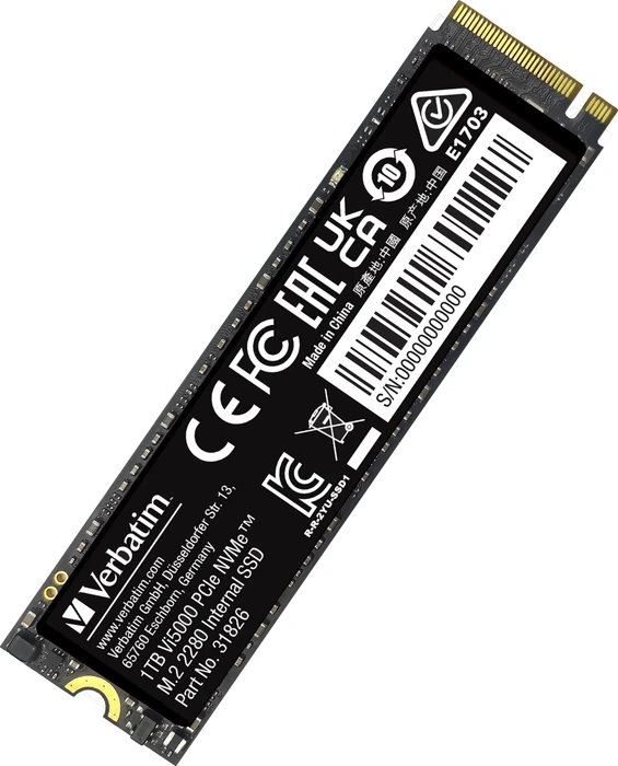 Verbatim Vi5000 PCIe NVMe SSD 1TB, M.2 2280 / M-Key / PCIe 4.0 x4