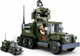 Sluban Army WWII Alliierte Half-Track 2in1