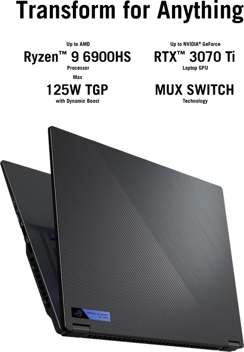 ASUS ROG Flow X16 (2023) GV601VI-NL016W, Off Black, Core i9-13900H, 32GB RAM, 1TB SSD, GeForce RTX 4070, DE