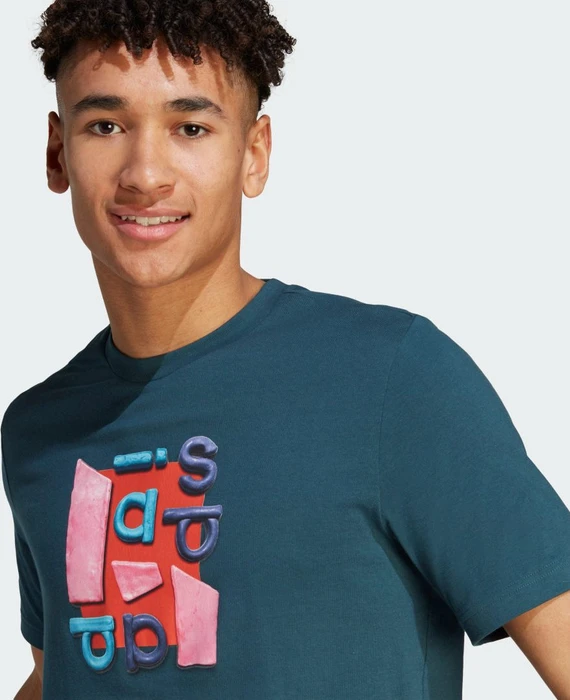 adidas Sportswear Photo Real Two-Tone T-Shirt kurzarm arctic night (Herren)