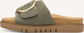 Tamaris Lederpantolette grün (Damen)