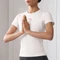 adidas 3-Streifen Studio Baby T-Shirt kurzarm beige (Damen) Vorschaubild