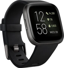 Fitbit Versa 2 Aktivitäts-Tracker black/carbon aluminium