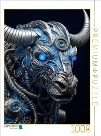 Calvendo Büffel - ein Cyborg Tier in Verbindung mit Elementen des Steampunk