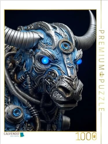 Calvendo Büffel - ein Cyborg Tier in Verbindung mit Elementen des Steampunk
