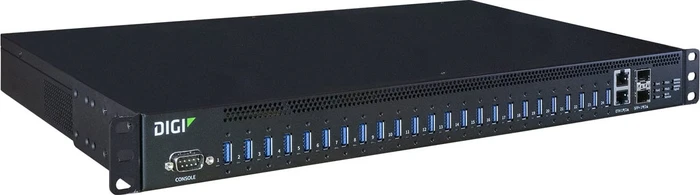 Digi AnywhereUSB 24 Plus, Network attached USB-Hub, Geräte-Server, 24x USB-A 3.0, RJ-45/SFP+ [Buchse]