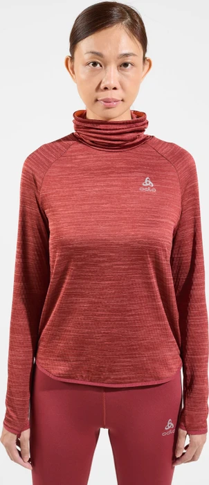 Odlo Run Easy Warm Laufshirt langarm spiced apple melange (Damen)