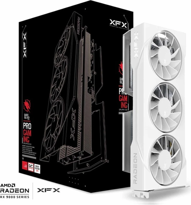 XFX Swift Radeon RX 9060 XT OC White Triple Fan Gaming Edition, 8GB GDDR6, HDMI, 2x DP